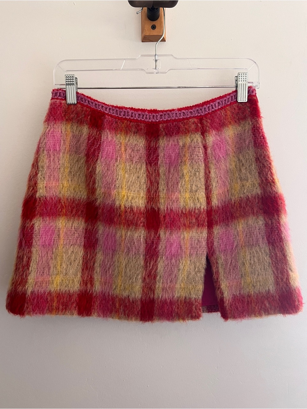 Anna Sui Plaid Mini Skirt
